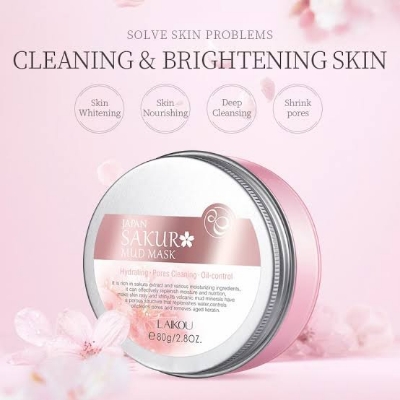 Picture of Laikou sakura face wash/eye cream/sakura serum/vitamin c serum/essence cream/mud mask Combo series-6pcs