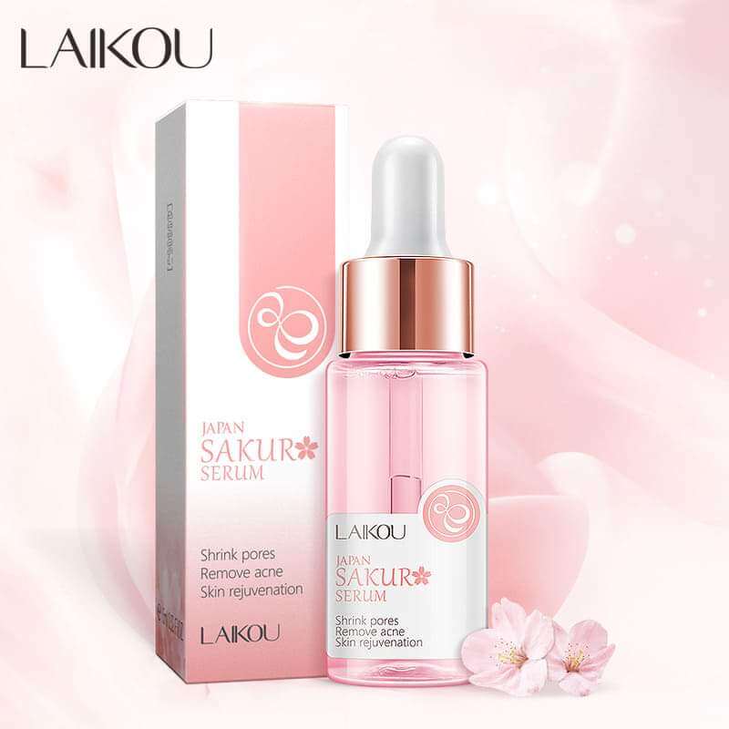 Picture of LAIKOU Sakura Face Skin Care Set Moisturizing Nourishing Serum Soothing Whitening Repairing Anti-Wrinkle Beauty Makeup Set- 8Pcs