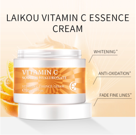 Picture of LAIKOU Vitamin C Sakura Serum Face Cream Whitening Fade Spots Moisturizing Anti Aging Natural Skin Care Value -3pcs Set
