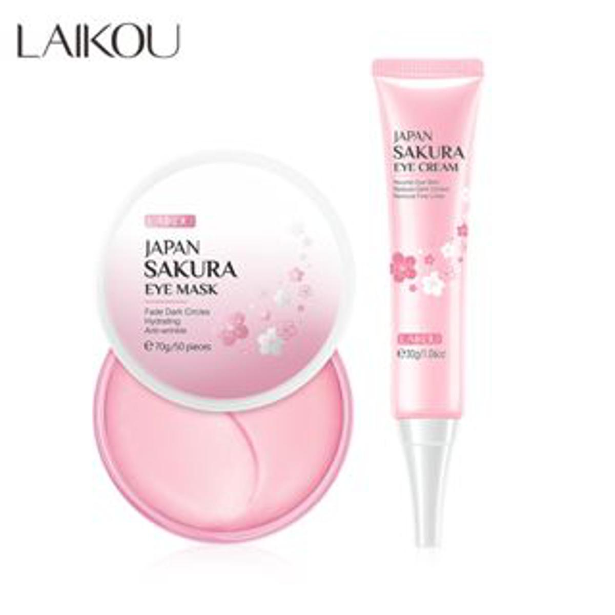 Picture of LAIKOU Japan Sakura Eye Mask Reduce Dark Circles Eye Cream Fade Fine Lines Eye - 2pcs