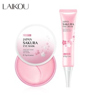 Picture of LAIKOU Japan Sakura Eye Mask Reduce Dark Circles Eye Cream Fade Fine Lines Eye - 2pcs