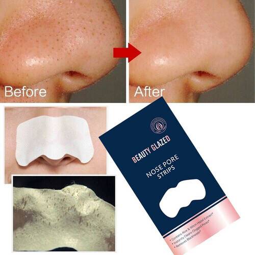 Picture of Beauty Glazed Nose Pore Strips Blackhead Acne Nose Patch To Remove Skin Care-7pcs