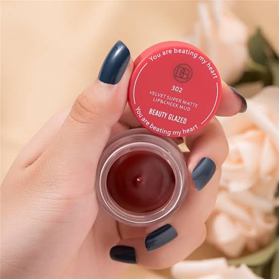Picture of Beauty Glazed Velvet Matte Lipstick Mud Moisturize Waterproof Long Lasting Double Use For Lip And Cheek-302