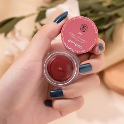 Picture of Beauty Glazed Velvet Matte Lipstick Mud Moisturize Waterproof Long Lasting Double Use For Lip And Cheek-342 - Lipstick