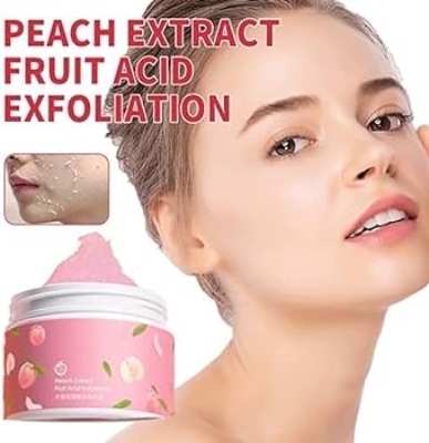 Picture of BIOAQUA Body Neck Legs Back Peach Extract Fruit Acid Exfoliation Cream Scrub- 140Gm