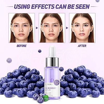 Picture of LAIKOU Blueberry Anti Wrinkles Facial Serum Brighten Skin Tone Hydrating Repair Damaged Skin Whitening Remove Spots Skin Care-17ml