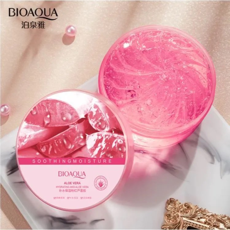 Picture of BIOAQUA Pink Aloe Vera Soothing Moisture Hydrating Pink Aloe Vera Gel 300g