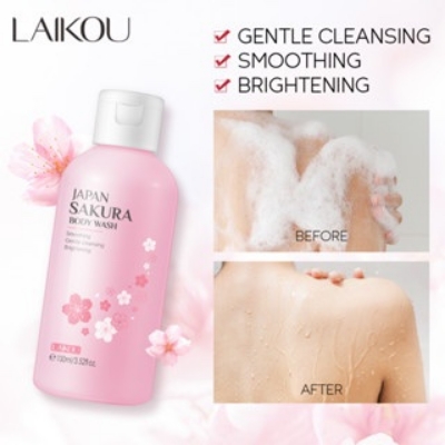 Picture of Laikou Sakura Exfoliating Shower Gel Moisturizing Whitening Cleaning Elegant Fragrance Oil Control Bodycare Shower Gel Skin Care-100ml