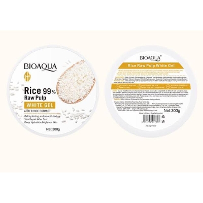 Picture of BIOAQUA RICE 99% RAW PULP WHITE GEL MOISTURIZING WHITENING HYDRATING ACNE GEL MILD OIL CONTROL GEL - 300g