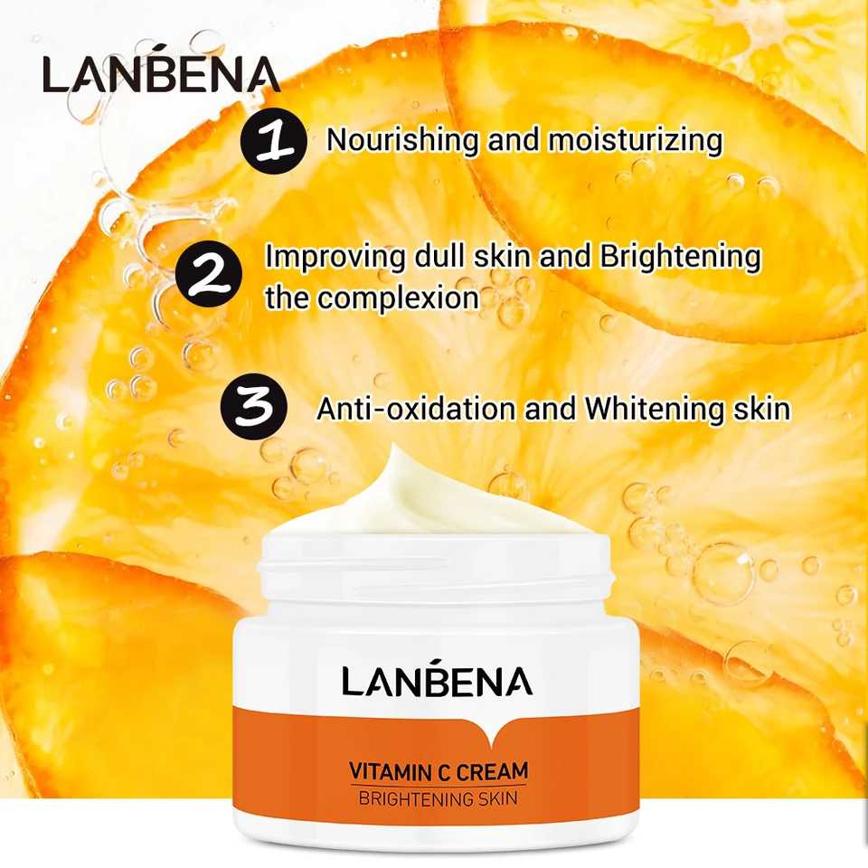 Picture of LANBENA Vitamin C Whitening Nourish Brighten Remove Freckle Improving Skin Care cream-50gm