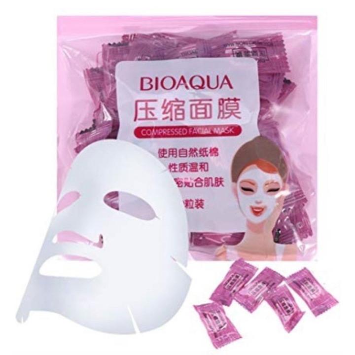 Picture of Bioaqua Compressed Facial Sheet Mask - Organic Candy Mask 50 Pcs