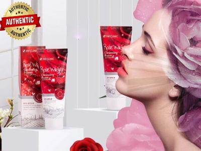 Picture of 3W CLINIC Rose Water Cleansing Foam moisturizing 100 ml, for face