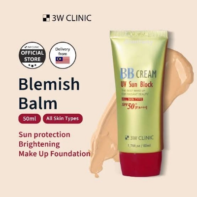 Picture of 3W CLINIC UV SUN BLOCK BB CREAM SPF50 PA+++-50ml