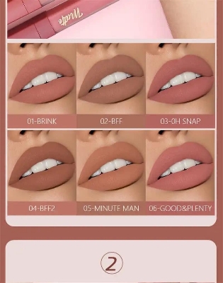 Picture of Pudaier Lipstick Set Long Lasting Liquid Moisturizing Non-fade Mist Lip Gloss 6 Color Lips for Women