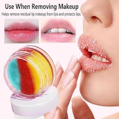 Picture of Pudaier Rainbow Treatment Safe Lip Scrub Natural Moisturizing Dead Skin Lip Protector -10gm
