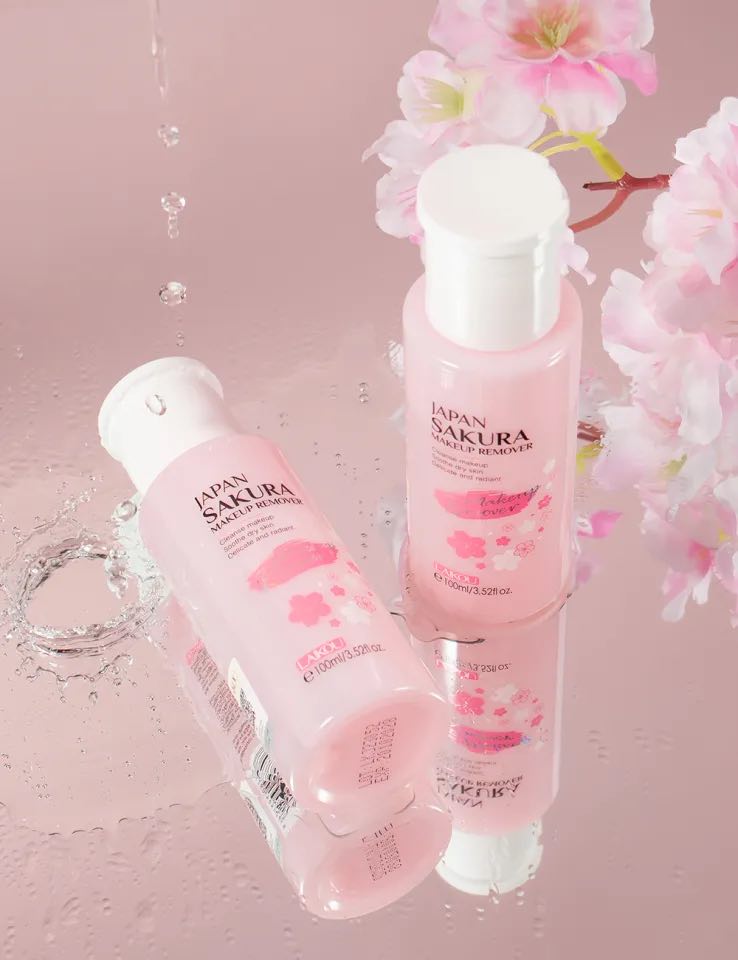 Picture of LAIKOU Sakura Makeup Remover Water, Plant Extracts Cleansing Water 100ml
