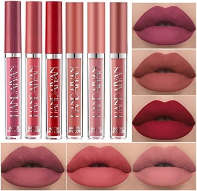 Picture of HANDAIYAN 6 Colors Long Lasting Velvet Lips Tint Liquid Lipsticks Waterproof Non-Stick Cup Lipgloss Gift Set( A)