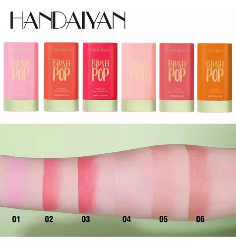 Picture of HANDAIYAN Powder Blusher Stick Vigorous Blush Cream Natural Stereo Cheek Facial Rouge Matte Highlight Brightening Contour Stick