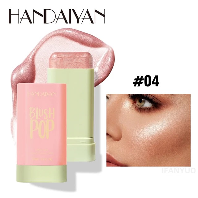 Picture of HANDAIYAN Blush Stick Highlighter Stick Moisturizing Long Lasting Cheek Rouge Blusher Cream Waterproof Face Makeup-#04