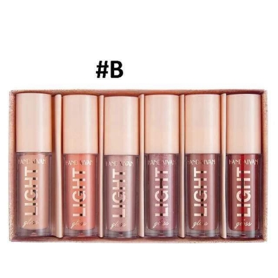 Picture of HANDAIYAN 6Colors Fashion Liquid Lipstick Lipgloss Set Natural Moisturizer Waterproof Velvet Lip Glosses Gift Box-SET B