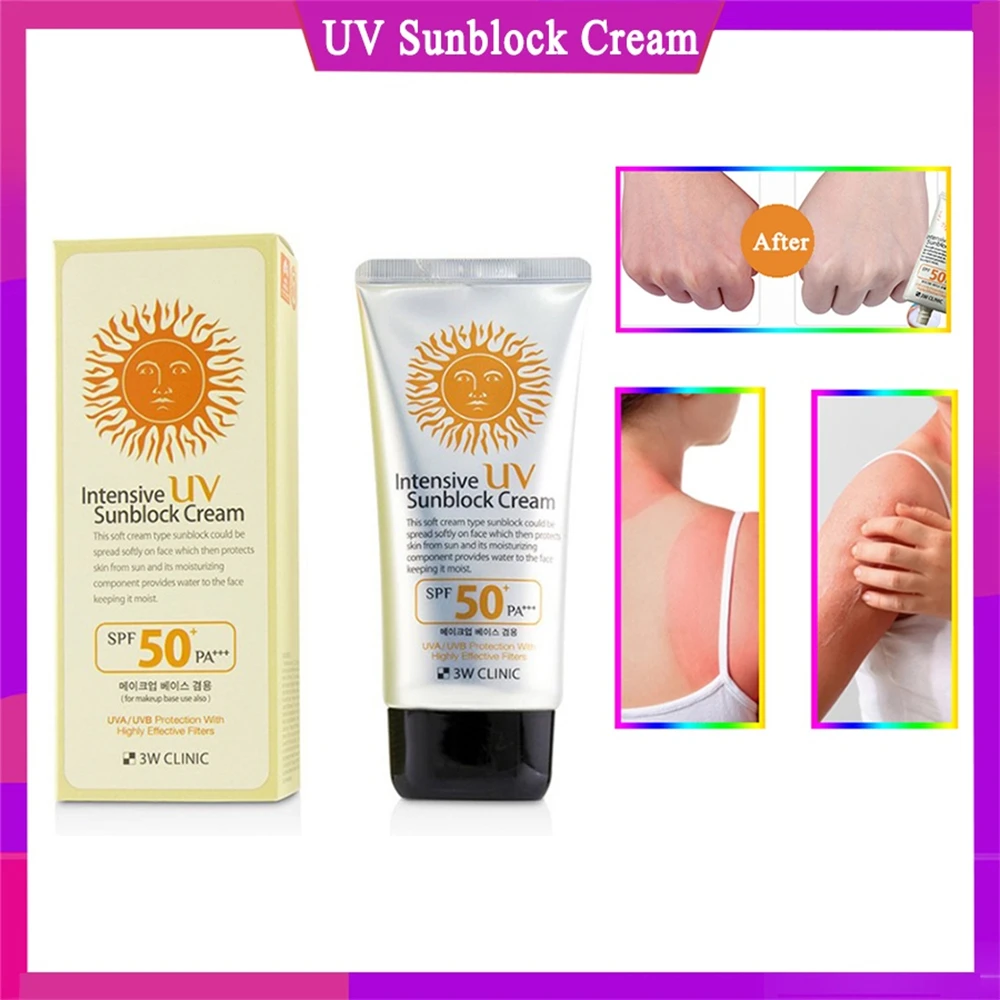 Picture of 3W Clinic Sunscreen Intensive UV Sunblock Cream SPF50 + PA +++ Refreshing sunscreen anti UV 70ML