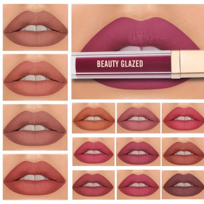 Picture of BEAUTY GLAZED Velvet 15 Colors Waterproof Long Lasting Non-Sticky soft Mist True Matte Lipstick-1pcs