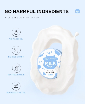 Picture of LAIKOU Milk Exfoliating Body Scrub Remove Cuticle Dead Skin Smoothing Even Skin Tone -90gm