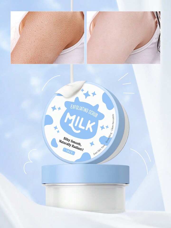 Picture of LAIKOU Milk Exfoliating Scrub 90g Clean The Cuticle Smooth & Radiant Skin Tone Exfoliate Dead Skin Cells & Impurities