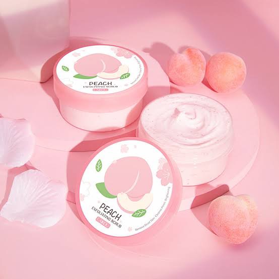 Picture of LAIKOU PEACH EXFOLIATING SCRUB REMOVE DEAD SKIN BLACKHEAD PORE CLEANSER REDUCE ACNE BRIGHTENING EXFOLIATING SCRUB 90G