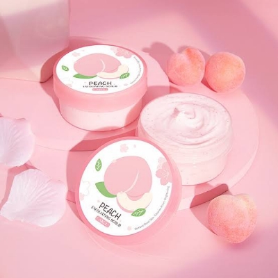 Picture of LAIKOU PEACH EXFOLIATING SCRUB REMOVE DEAD SKIN BLACKHEAD PORE CLEANSER REDUCE ACNE BRIGHTENING EXFOLIATING SCRUB 90G