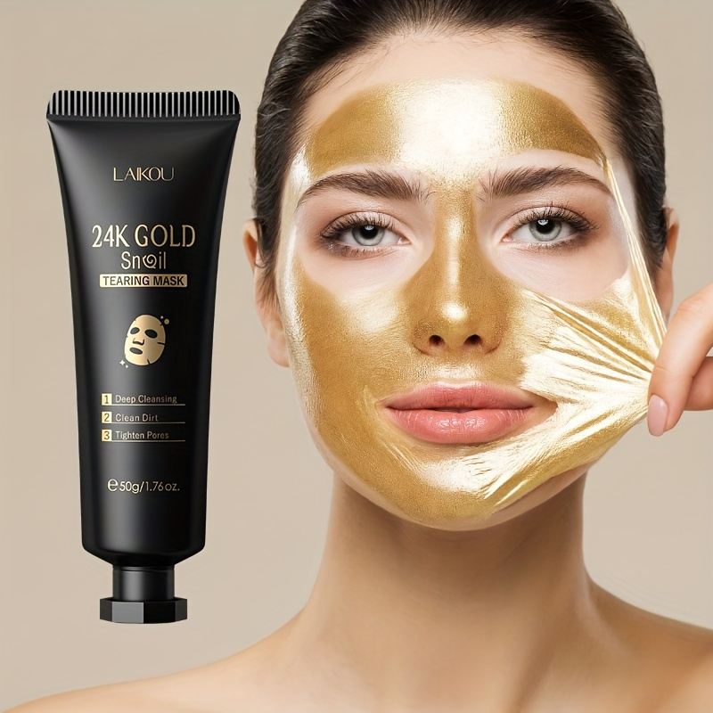Picture of Laikou 24K Gold Snail Collagen Peel Off Mask Remove Blackheads Acne Anti-Wrinkle Lifting Firming Oil-Control Shrink Pores Face Skin Care-50gm