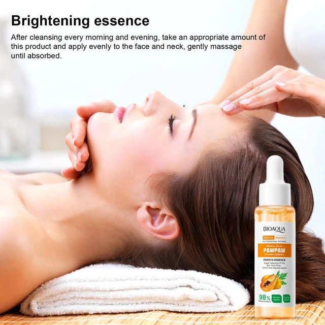 Picture of BIOAQUA PAW PAW VITAMIN C ESSENCE PAPAYA EXTRACT BRIGHTENING ANTI OXIDATION DEEP HYDRATION MOISTURIZING SERUM 30ML
