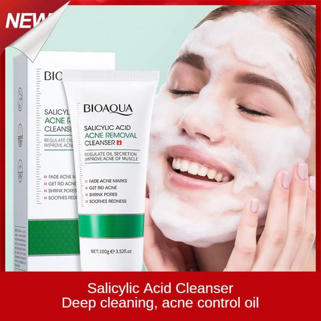 Picture of BIOAQUA SALICYLIC ACID ACNE REMOVAL CLEANSER MOISTURIZING OIL CONTROL PORE SHRINKING FACIAL CLEANSER 100G