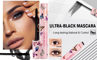 Picture of HANDAIYAN 1Pcs 8D Silk Fiber Lash Mascara Waterproof Mascara for Eyelash Extension Black Thick Eye Lashes Curler