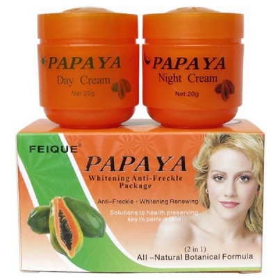 Picture of 2 in 1 FEIQUE Papaya Whitening Anti-Freckle Day Night Cream Set