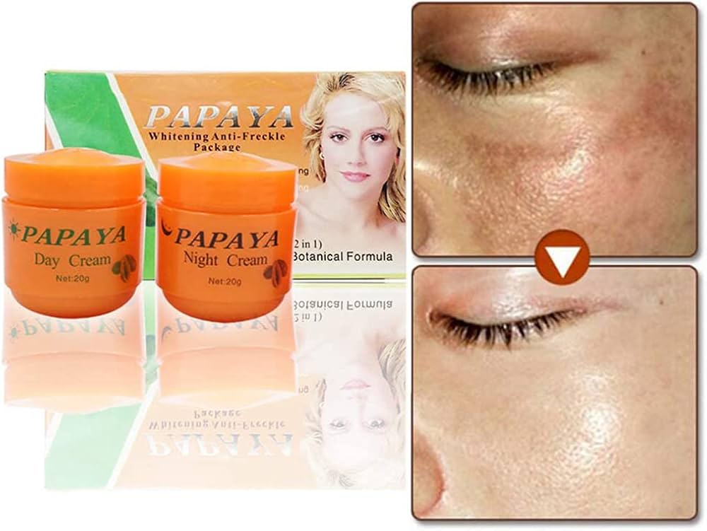 Picture of 2 in 1 FEIQUE Papaya Whitening Anti-Freckle Day Night Cream Set