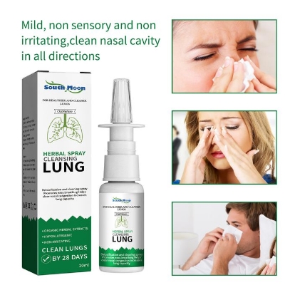 Picture of South Moon Herbal Spray Cleansing Lung Relieve Sore Throat Inflammation Nose Discomfort Non Irritating Nasal Body Care Spray-20ml