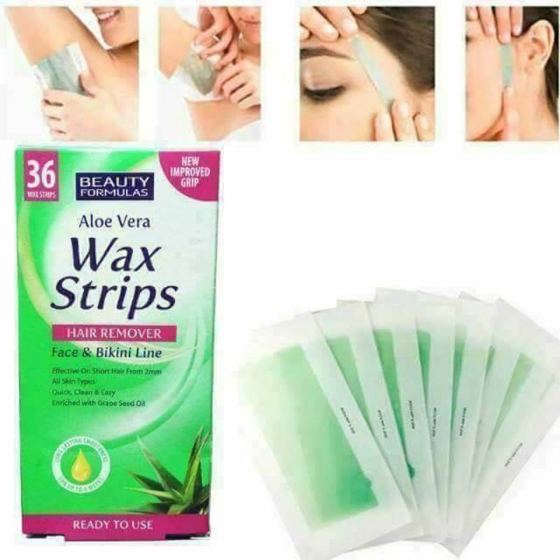 Picture of Beauty Formulas Hair Removal Face & Bikini Line 36 Wax Strips
