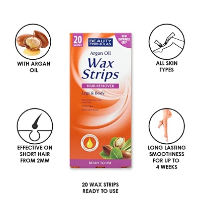 Picture of BEAUTY FORMULAS Argan Oil Wax Strips-20 Strips
