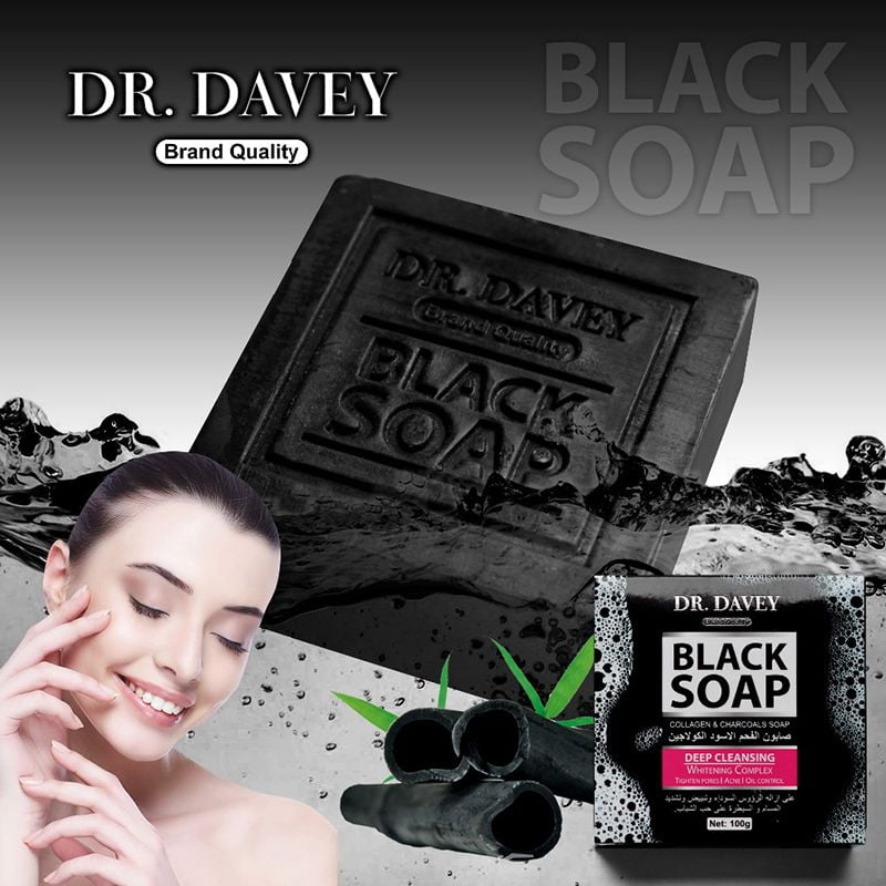 Picture of DR.DAVEY Black Charcoal Soap Cleaning Soap -100gm