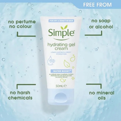 Picture of Simple Water Boost Micellar Facial Gel Wash for Sensitive Skin -150ml