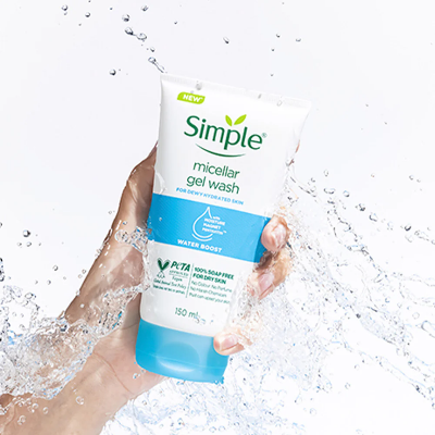 Picture of Simple Water Boost Micellar Facial Gel Wash for Sensitive Skin -150ml