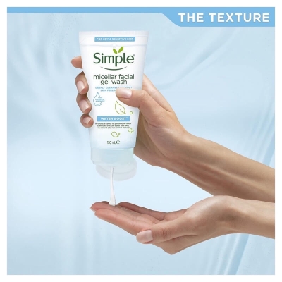 Picture of Simple Water Boost Micellar Facial Gel Wash for Sensitive Skin -150ml