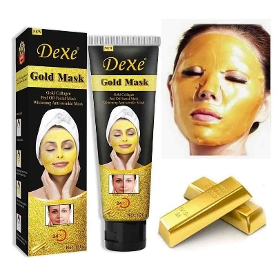Picture of Dexe Peel Off Mask Gold Collagen Whitening Anti-wrinkle 24 Hours Moisturizing-120 Grm