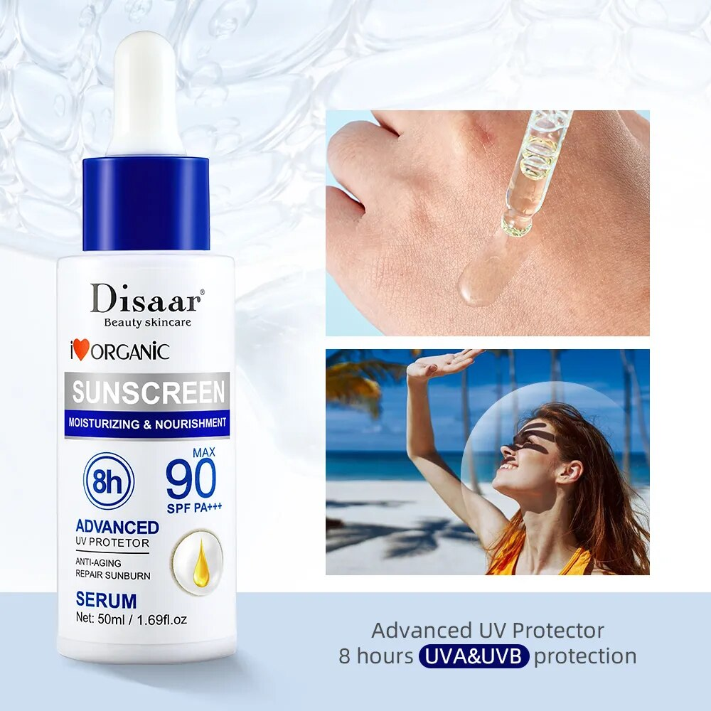 Picture of Disaar SPF90+ Sun Screen Organic Serum Face Anti Oxidant Anti Aging Oil Free Sun Lotion Anti Uv Sunblock Sunscreen