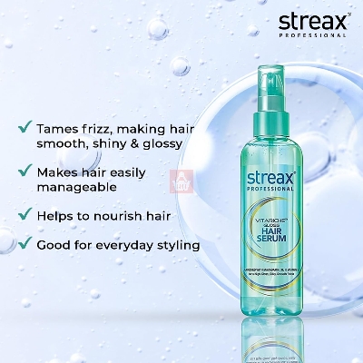 Picture of Streax Professional Hair Serum Vitariche Gloss - 115ml (India)