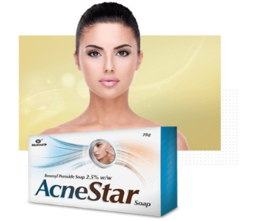 Picture of AcneStar Benzoyl Peroxide Soap - 75 gm (Made in India)