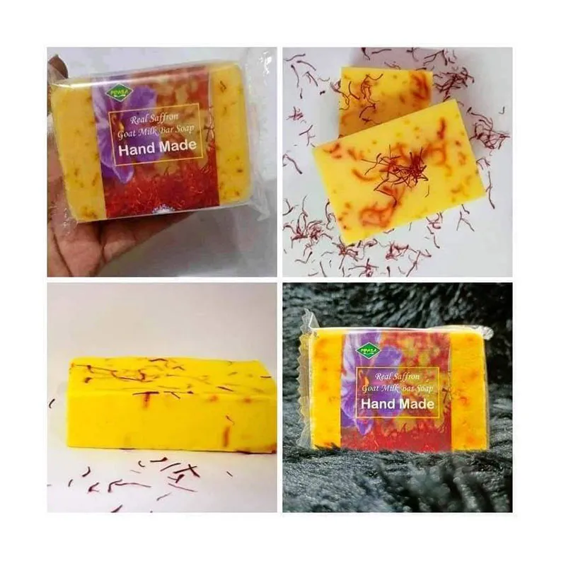 Picture of Hand Made Real Saffron Goat Milk Bar Soap -90g