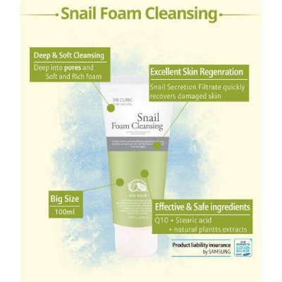 Picture of 3W CLINIC Snail Foam Cleansing 100ml (Korea )