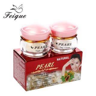Picture of FEIQUE 2in1 Natural Pearl Cream Set Whitening Anti-Aging Renewing Solutions to Health Preserving Key To Perfect Skin